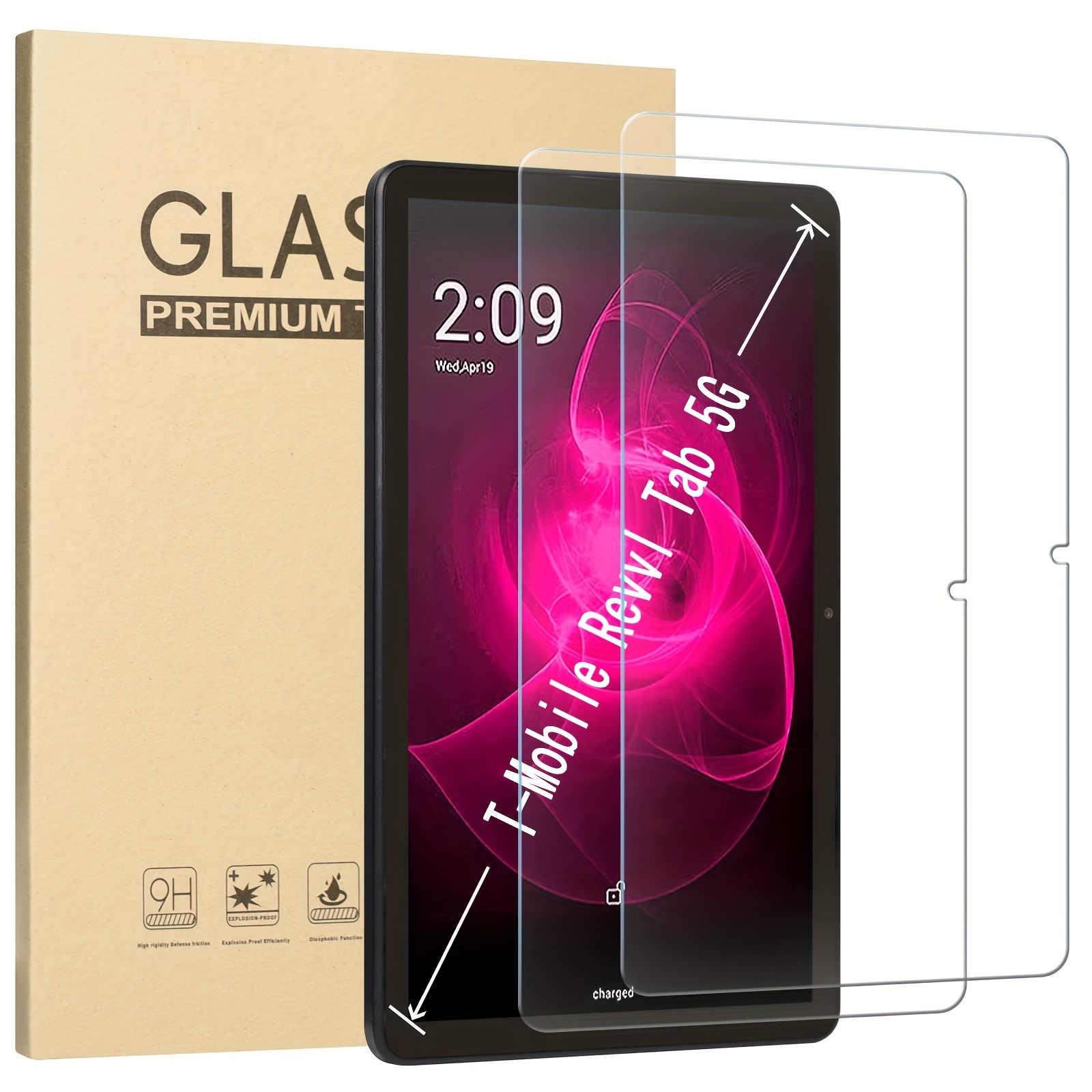 

Van1st 2pcs Hd Tempered Glass Screen Protector For Tab 5g (2023) - Anti-fingerprint, -free Installation, 9h Hardness, Van1st