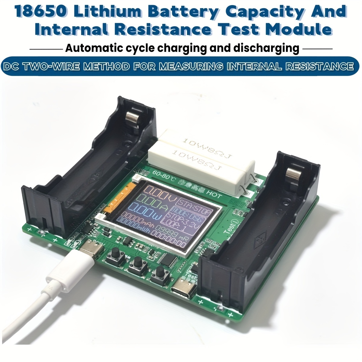 

18650 Battery Tester Lcd Display, Electrical , Composite , Operating ≤36v, For Manufacturing And Electrical Use, No Battery Or