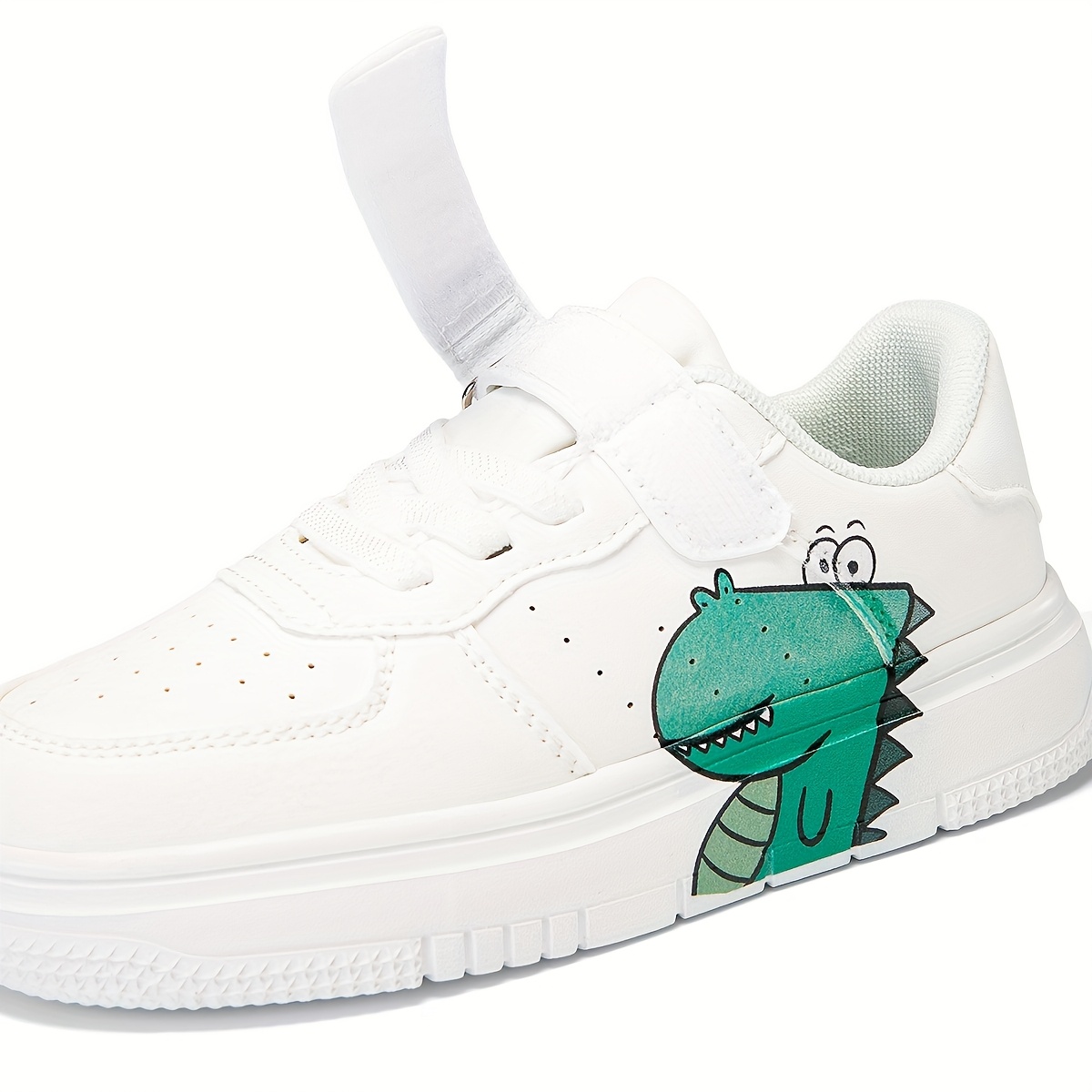 3D printed cartoon boys and girls' white shoes, fashionable casual sports  shoes, comfortable and lightweight, essential shoes for students, suitable f