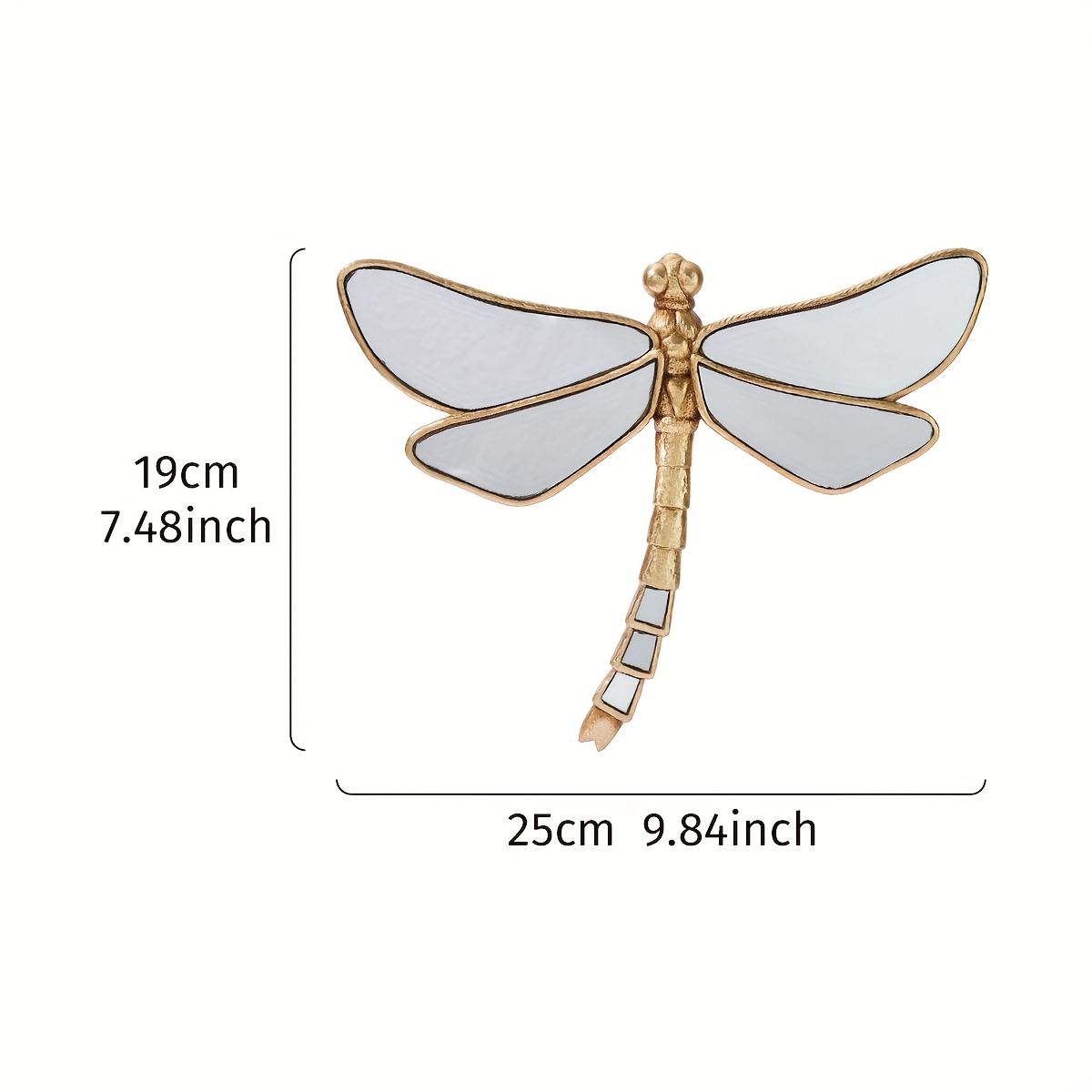 TEMU 1pc Wall Decor - Elegant Minimalist Insect Decoration With Mirror-like Golden Finish, For Living Room, Office, Entomology Museum - Perfect Gift
