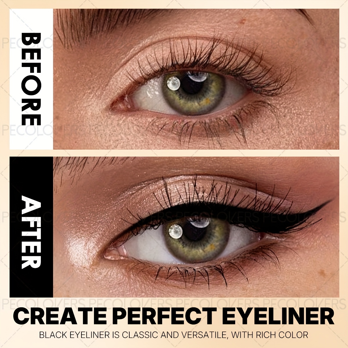 Waterproof Black Eyeliner with Long-Lasting Formula