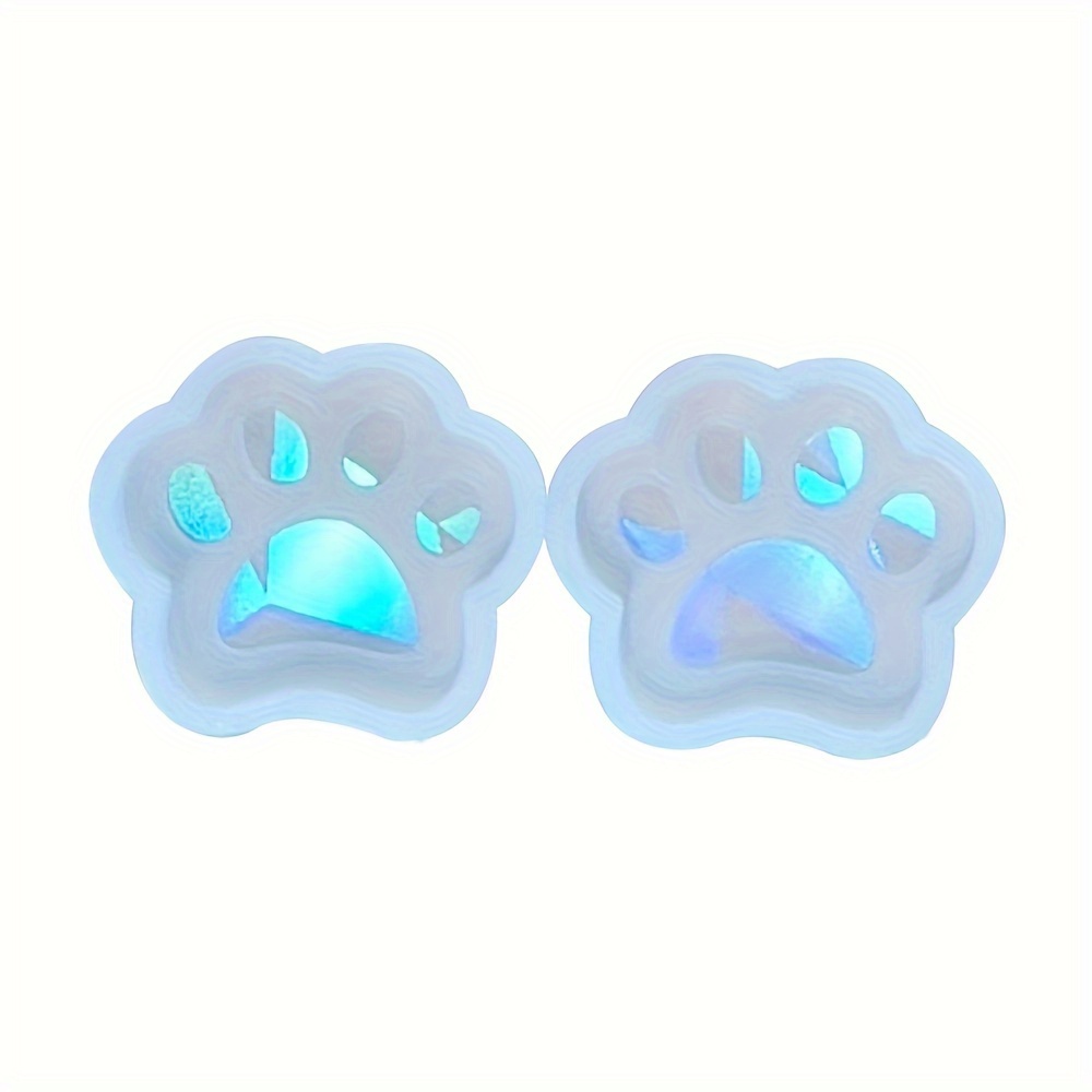 1pair Holographic Laser Silicone Mold Pendant Decorative Silicone Mold Holographic