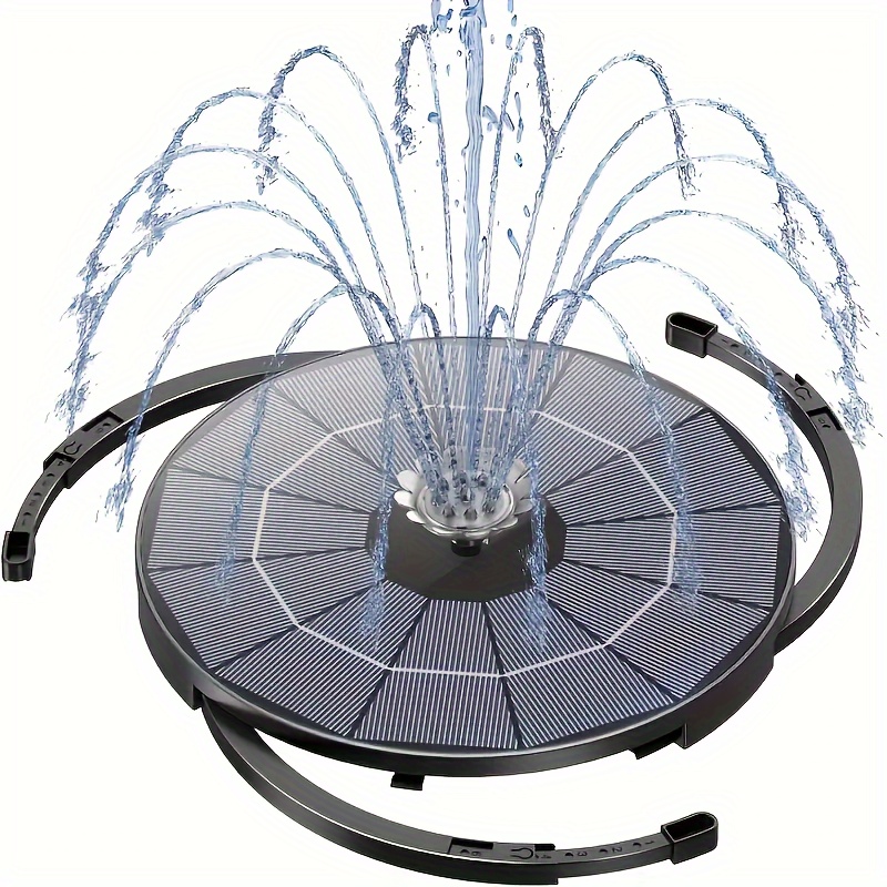 

Aisitin, 1pc 2.8w Solar Fountain Pump For Water Feature With 3.9ft Cord, Solar Bird Bath Fountain With 6 Nozzles, Solar Powered Water Fountain For Bird Bath, Garden, Ponds Fish Tank And Outdoor