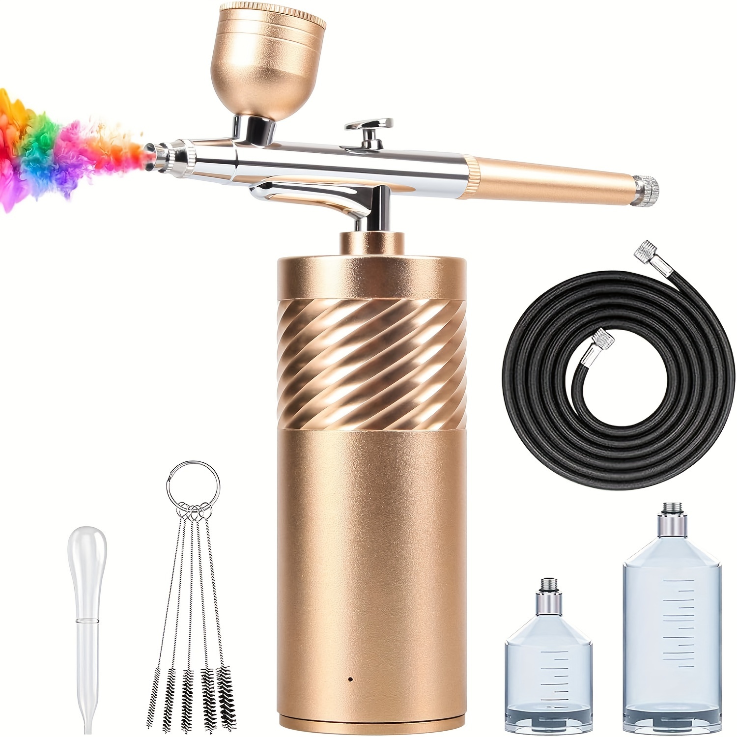 

Cordless Airbrush-kit Rechargeable Airbrush Compressor 32psi Nail Airbrush Machine Art Painting Cake Airbrush Decorating Crafts Model Painting Air Brush Painting Golden