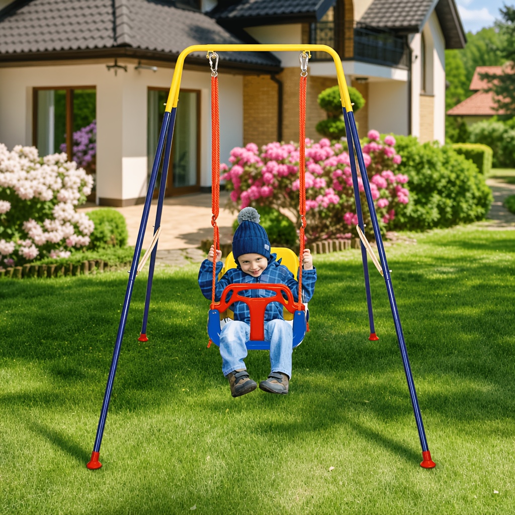 KF 3-in-1 Metal Swing Set Front View