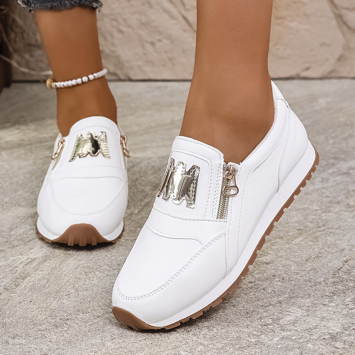 TEMU à enfiler pour femmes, chaussures de sport décontractées à semelle épaisse et intérieur surélevé, chaussures douces et respirantes pour ,