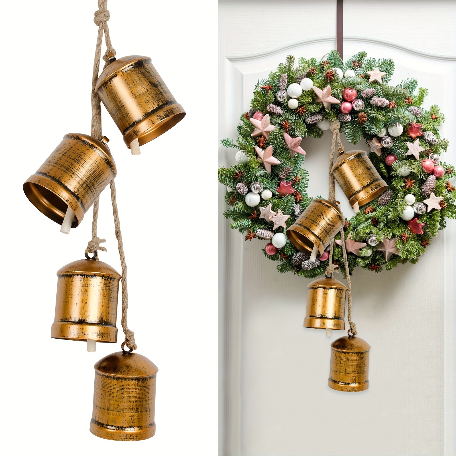 

Set Of 4 Christmas Cow Christmas Hanging On ( )
