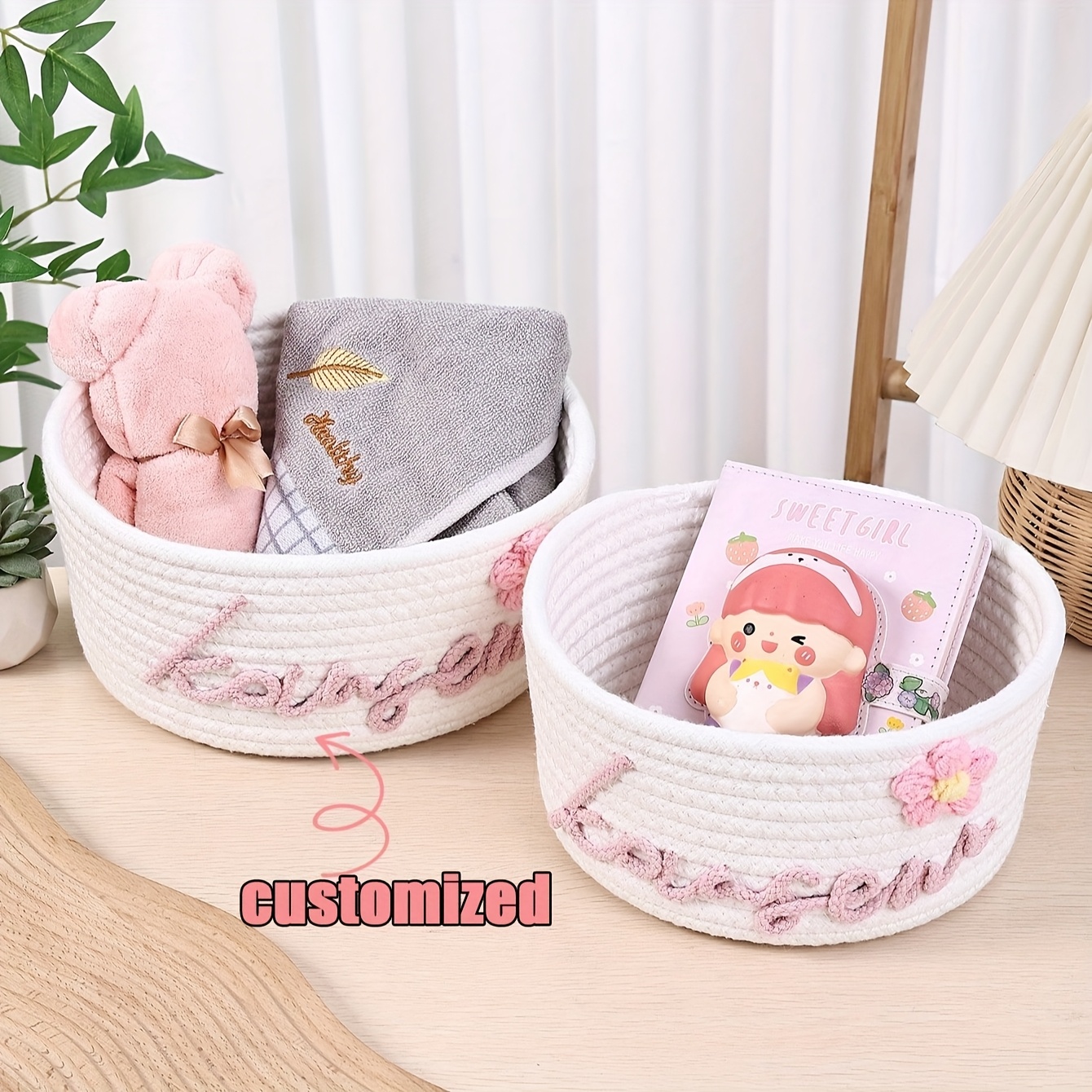 Personalized Handmade Storage Basket