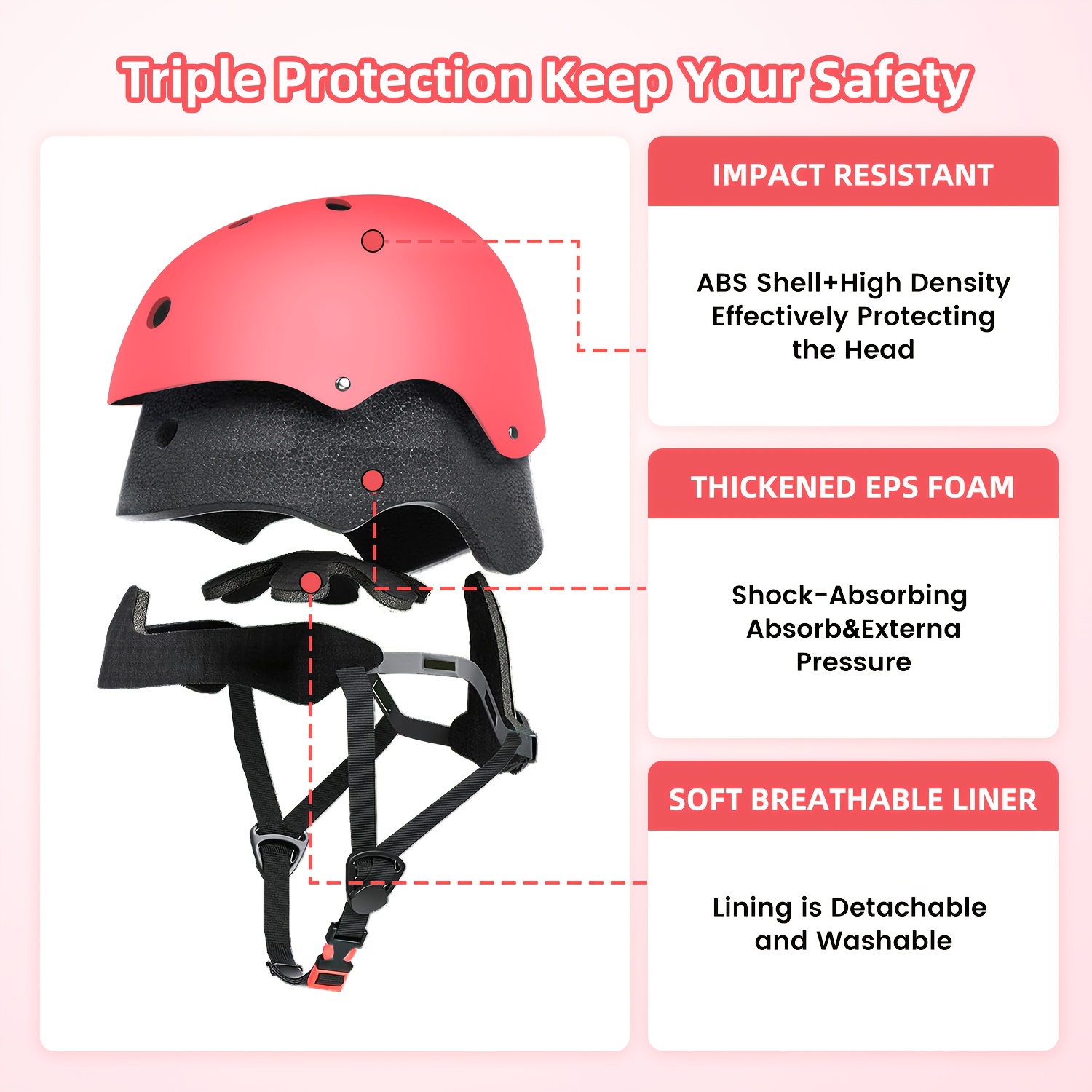 Toddler Bike Motorcycle Helmet Baby Bike Helmet 12 Months Kids Bike Helmet,  Adjustable And Multi-Sport,