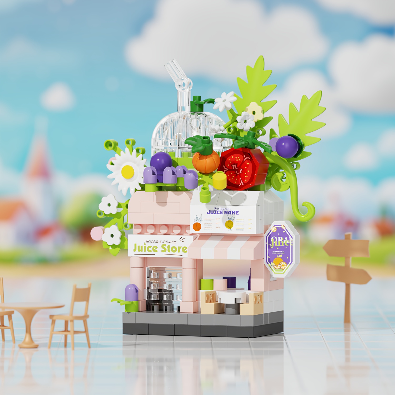 Micro Particle Building Block Street View Set