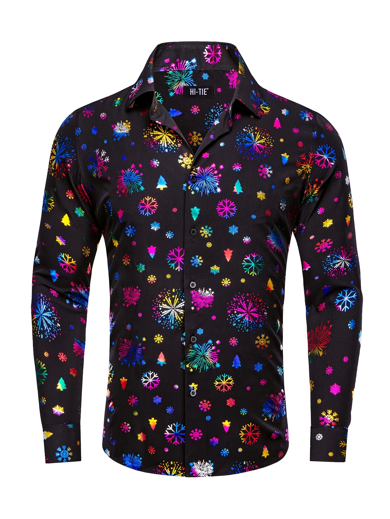 mens christmas dress shirt mature style polyester non - Temu United Kingdom