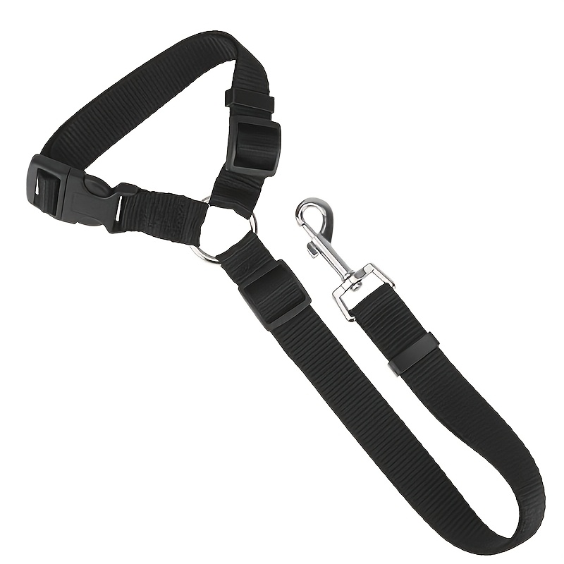 Dog Car Safety Seat Belt Strap Car Headrest Restraint Adjustable Nylon Fabric Dog Restraints Vehicle Seatbelts Harness