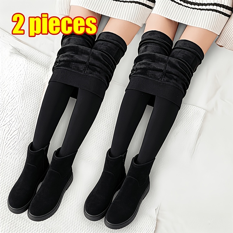 TEMU 2 di Capispalla e Versatili per e Inverno, con Calze Spesse e Pile per il Calore e Capispalla Versatili. Leggings Spessi e un Articolo per