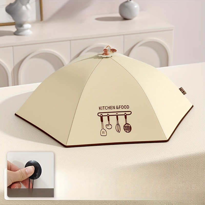 Image of New Insulated Food Cover, Simple Household Suction Cup Seal Dustproof Meal Protector, Foldable Table Cover