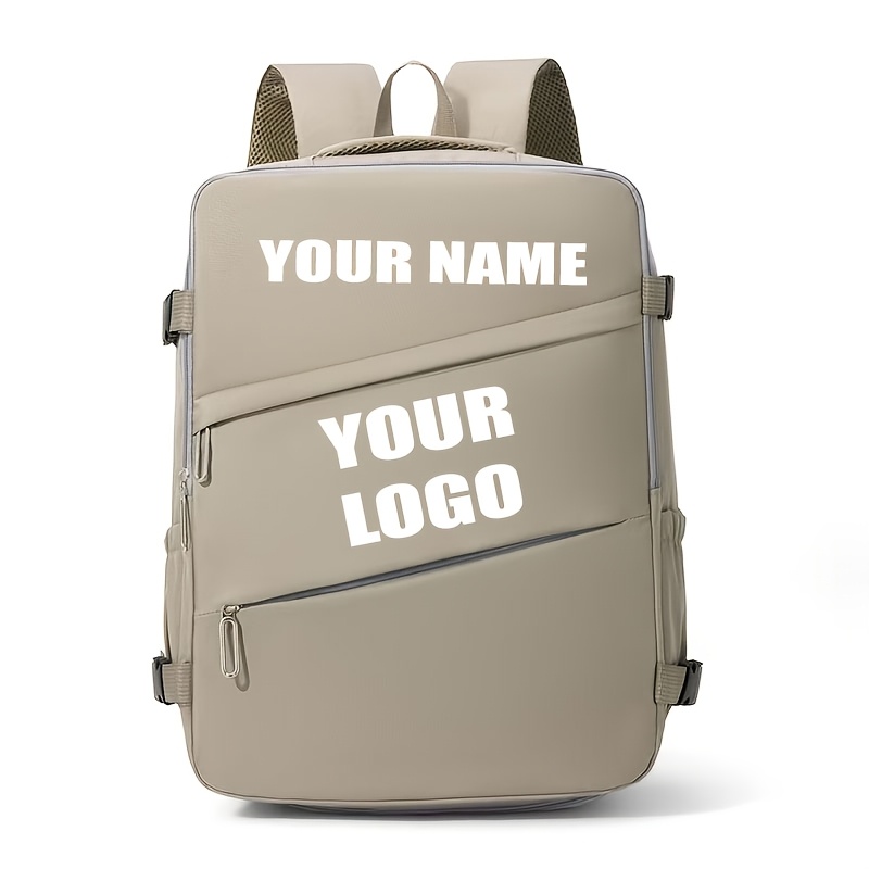 TEMU Customizable Logo Text Name Air Travel Specified Size 40x30x20cm With Dry Wet Compartment Air Seat Cabin Bag, With Independent Shoe Compartment