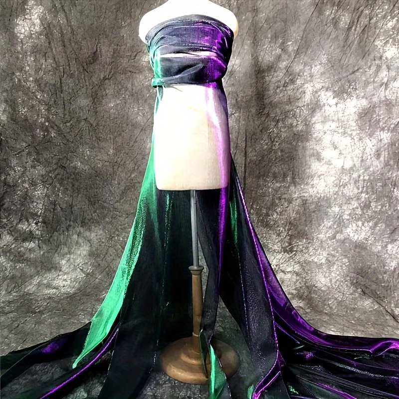 

1pc Tulle Dégradé Violet & Vert - Polyester Prédécoupé pour Robes DIY, Robes de Mariée et d'Artisanat - Lavage à Uniquement