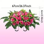 artificial cemetery flowers silk rose floral arrangement for outdoor tombstone decoration sympathy memorial day display no container included silk flowers for cemetery