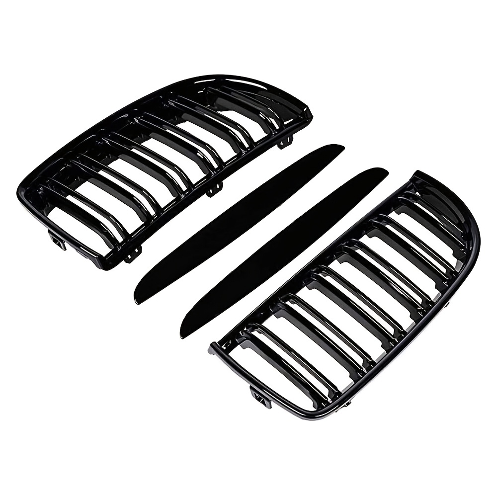 TEMU Double Slats Kidney Grille For 2005-2007 Year For E90 | Plastic Material, Front Placement, Fits , , , , , 328i, 328xi
