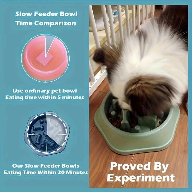 Pet Cat Food Bowl, Anti-slip and Anti-knock, Slow Food Bowl, Dog Anti-choking Bowl, Cat Stop Eating, Healthy Bowl, Educational Food Ware Batch
