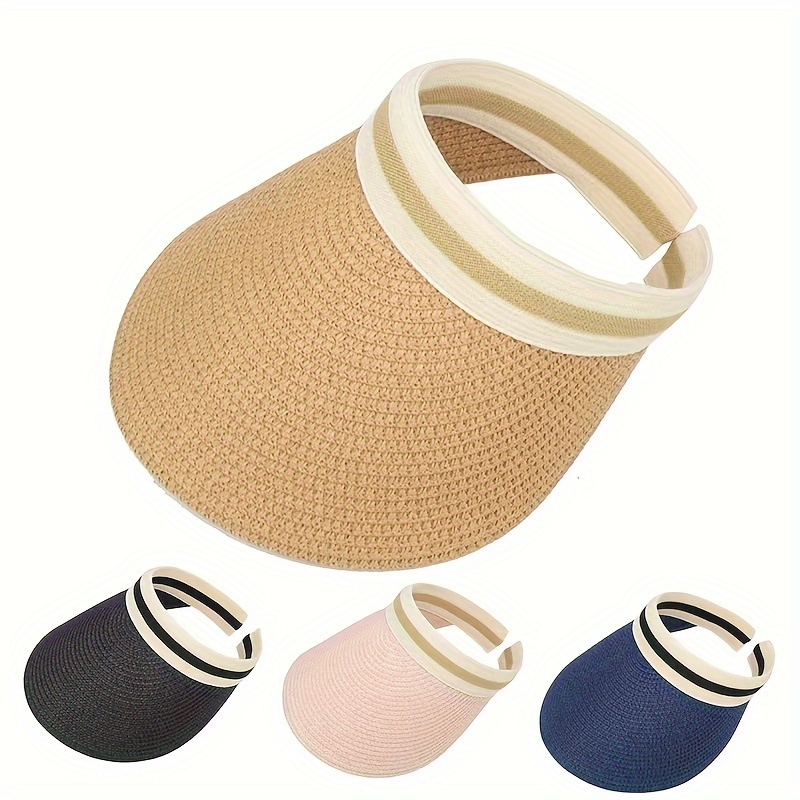 1pc Summer Casual Versatile Sunshade Straw Hat For Middle - Temu France