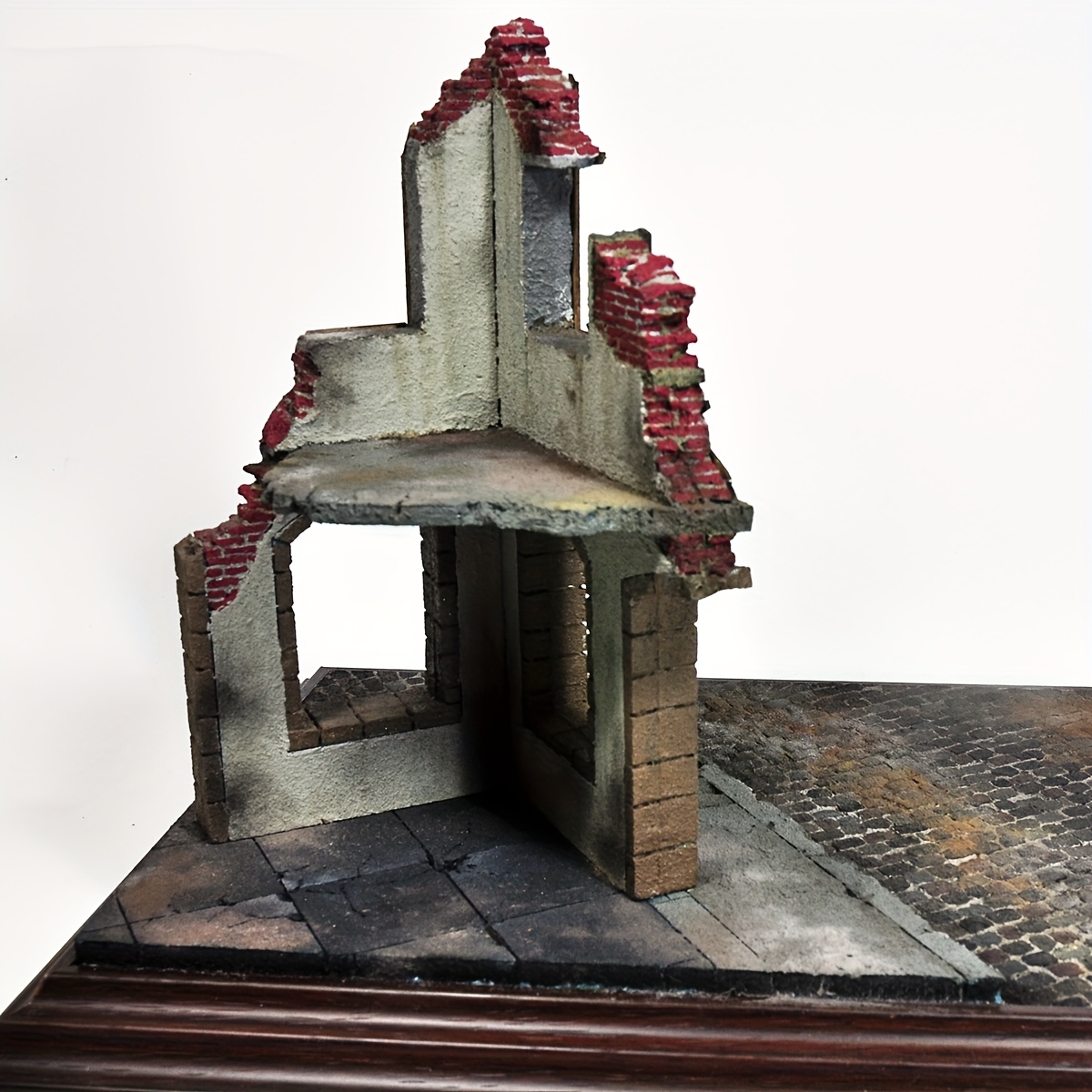 War Damaged Architectural Model Kit, Collapsed Building Diorama