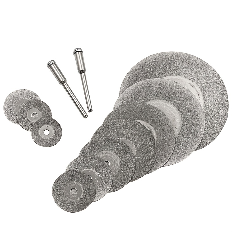 TEMU 10pcs Diamond Cutting Wheel Set Mini Saw Blades With For Glass Tile Stone Jewelry Cutting Grinding