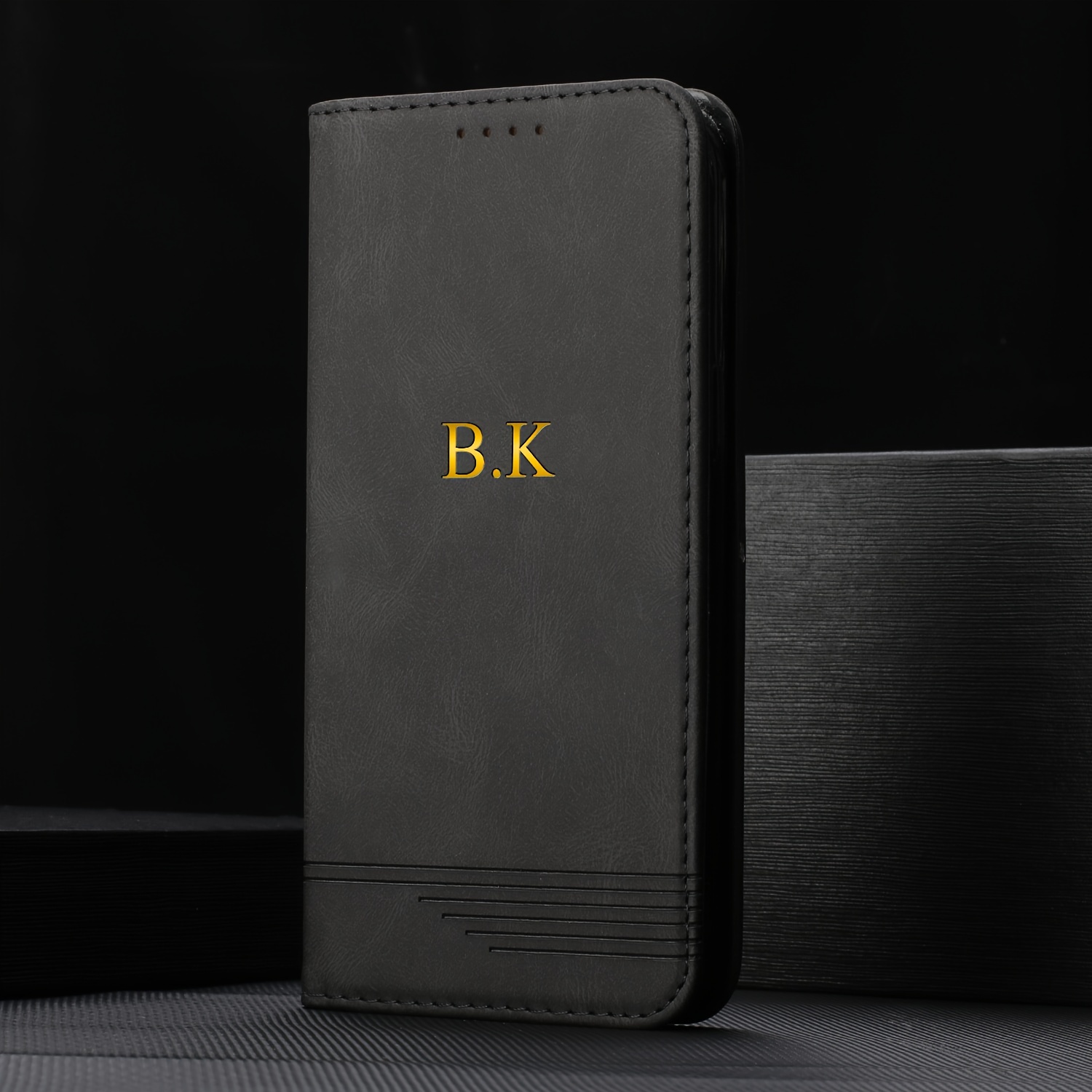 TEMU Phone Case - Personalized Case For Iphone 16 15 14 13 12 11 Pro Max Customized Name Initials Letters Engraved 3d Diy Luxury Wallet Flip Card