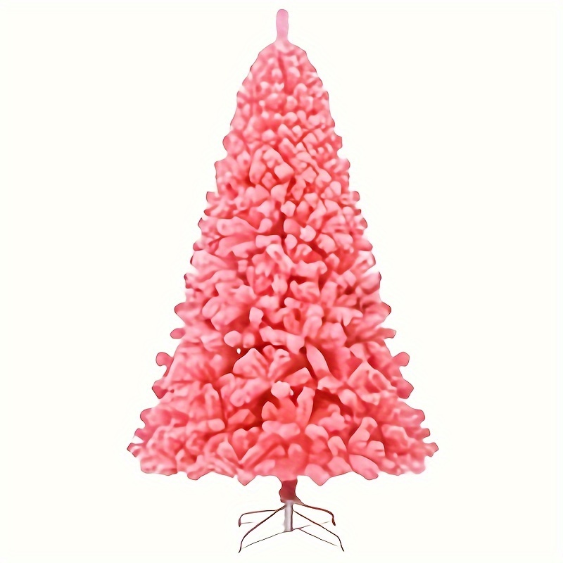 

7.5ft Snow Flocked Hinged Artificial Christmas Tree W/ Metal Stand Pink