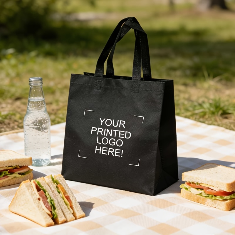 80pcs Customizable Large-Capacity Non-Woven Tote Bags