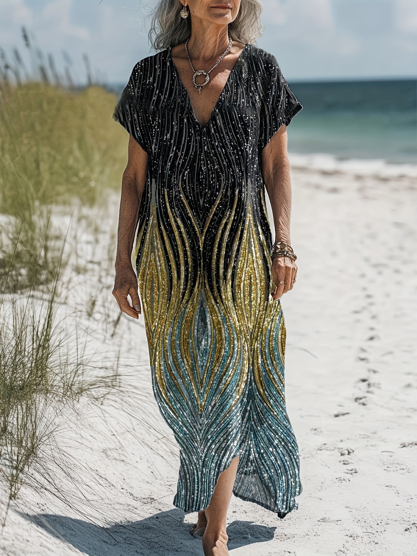 paisley dress sold on Temu United States