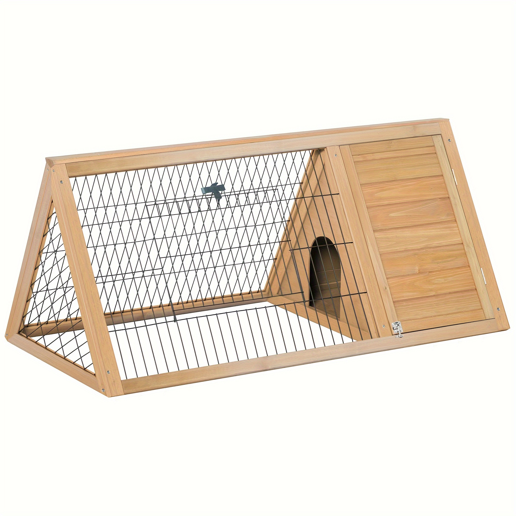 

Pawhut 46" X 24" Wooden Rabbit Small Run & Ventilating ,