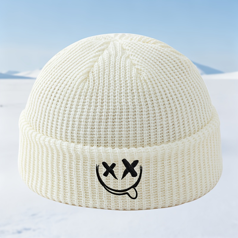 1pc unisex skull beanie hat soft warm winter cap - Temu Oman display picture 3