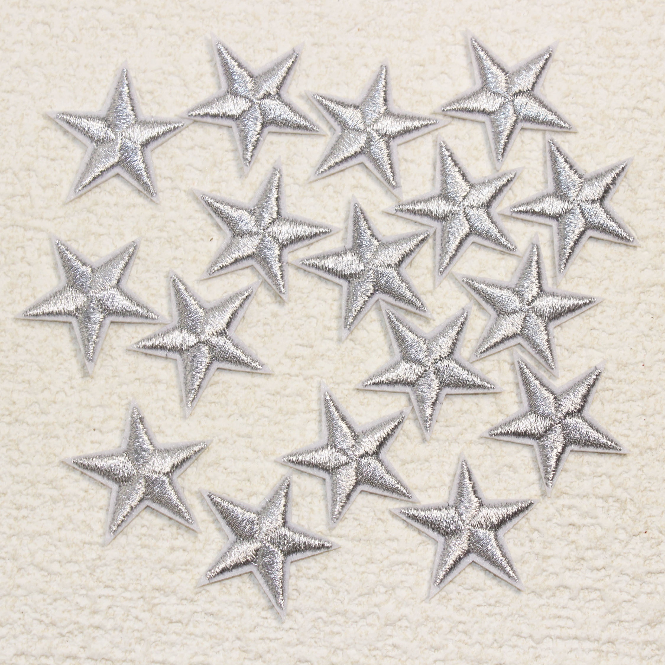 

20pcs Golden & Silvery Star Embroidered Patches, Iron-on/sew-on Appliques For And Crafts