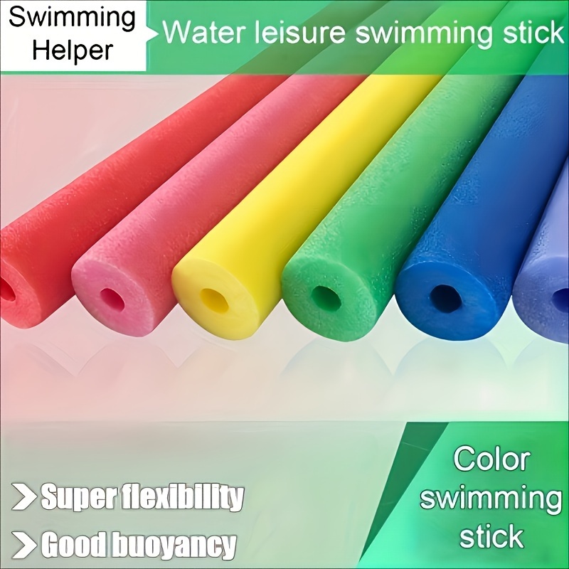 

2 Pcs 59-inch Long Multi-colored Pearl Cotton Foam Pool Noodle - Flexible Buoyancy Bar For Swimming, Floatation, And Pool Party Fun - Uncharged, Hollow, Epe Material, Adult-friendly, And Durable