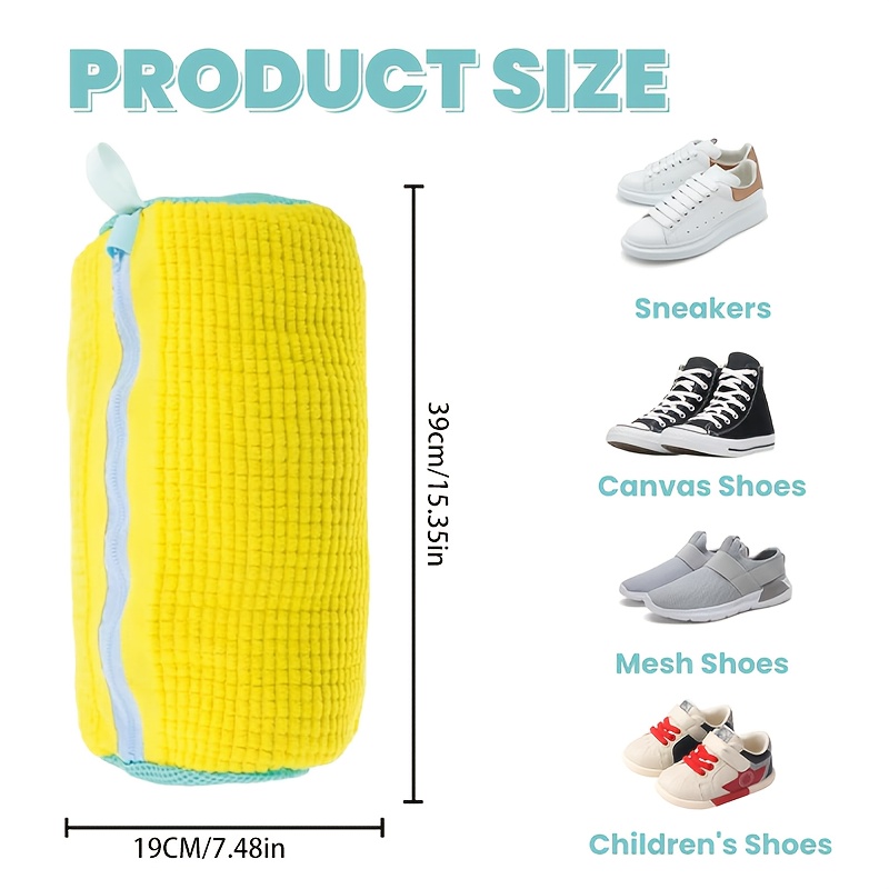 Sac Lavage Chaussures Machine à Laver Liseré Vert | Lot De 2 Sacs De Lavage Pour Chaussures, Baskets | Sacs à Linge Réutilisables En Microfibre Et Zip 39x19cm | Leroy Merlin Sac