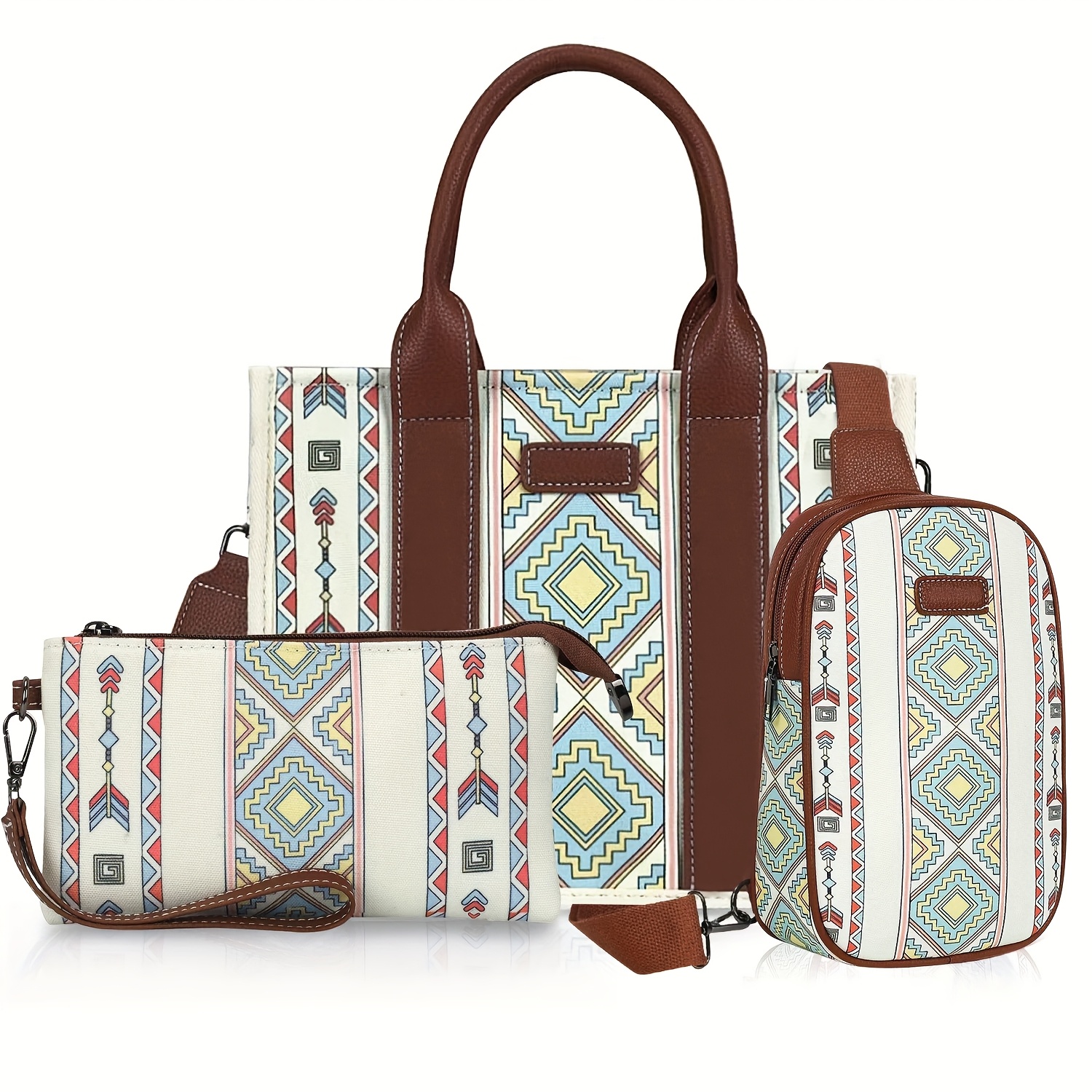 

Handbag Set For Women, Ladies 3pcs Purse Shoulder Bag, Style Lightweight Tote Bag For Daily
