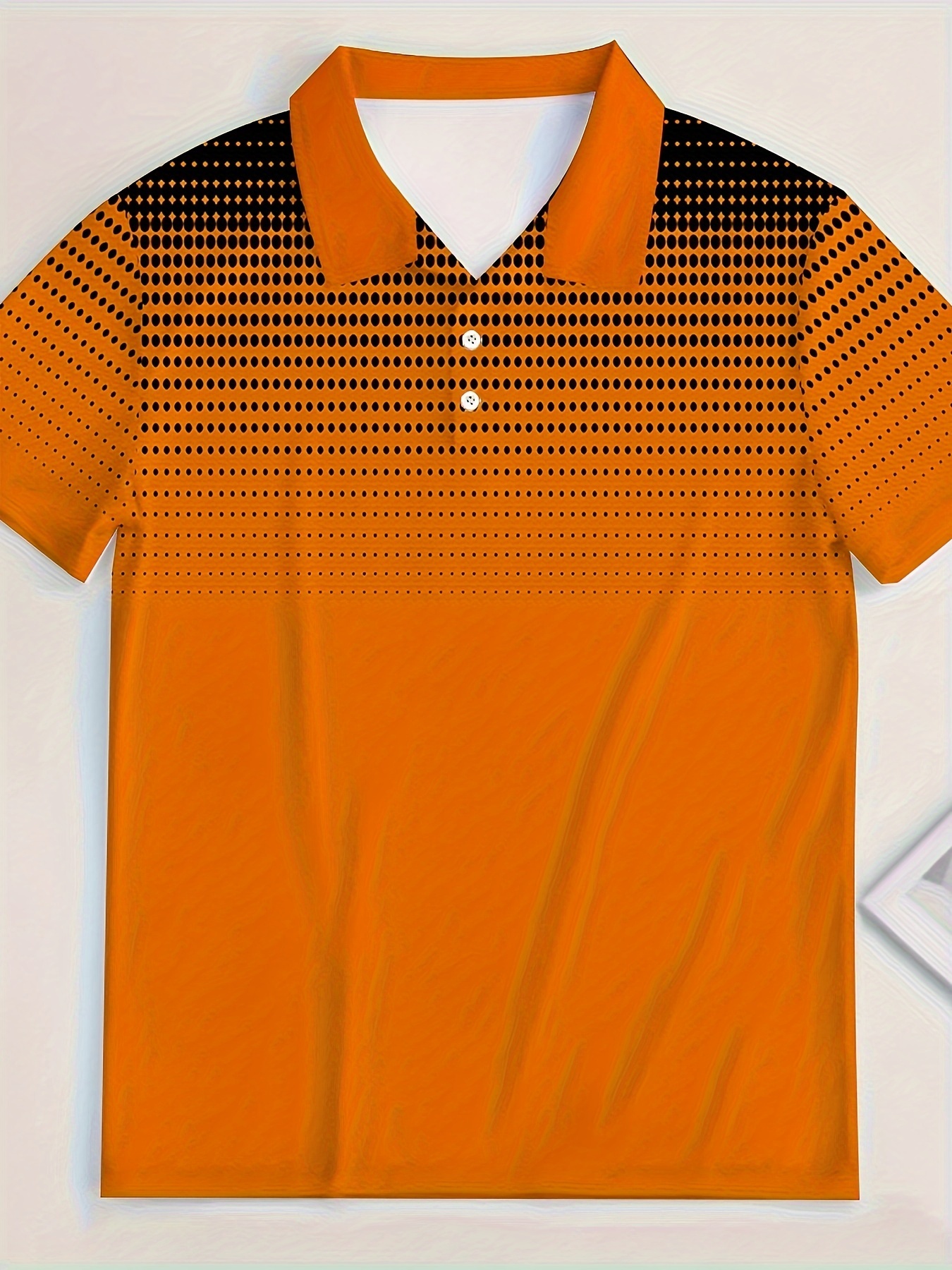 Men'S Plus Size Polo Shirt, Casual Golf Sports Polo with Polka Dot 3D Print, Short Sleeve, Knit Fabric, Slight Stretch, Regular Fit, All Season Lapel Collar, Polyester 95% Spandex 5% - 180g/m?