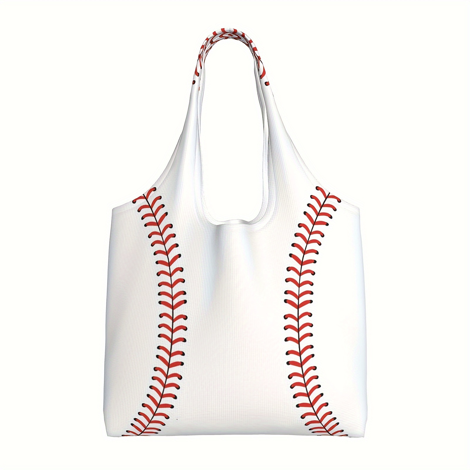 

Woman Baseball Tote Handbag Large Oversize Casual Canvas Sports Bag Travel Bag Canvas Gift Tote Bag For Women