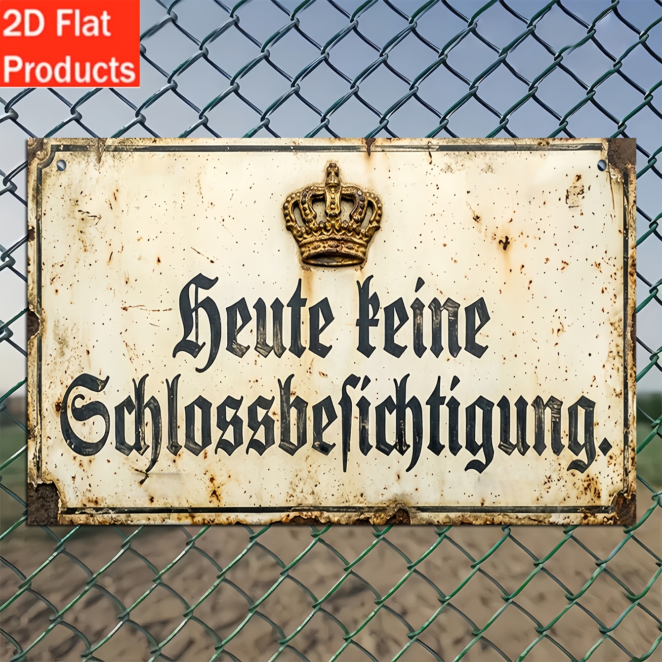 TEMU 2d Flat- Decorative Sign And Plague - 1pc Wooden Vintage Sign, Outdoor Wall Decor, Suitable For Yard, Porch, Garden, Terrace, Fence Decoration