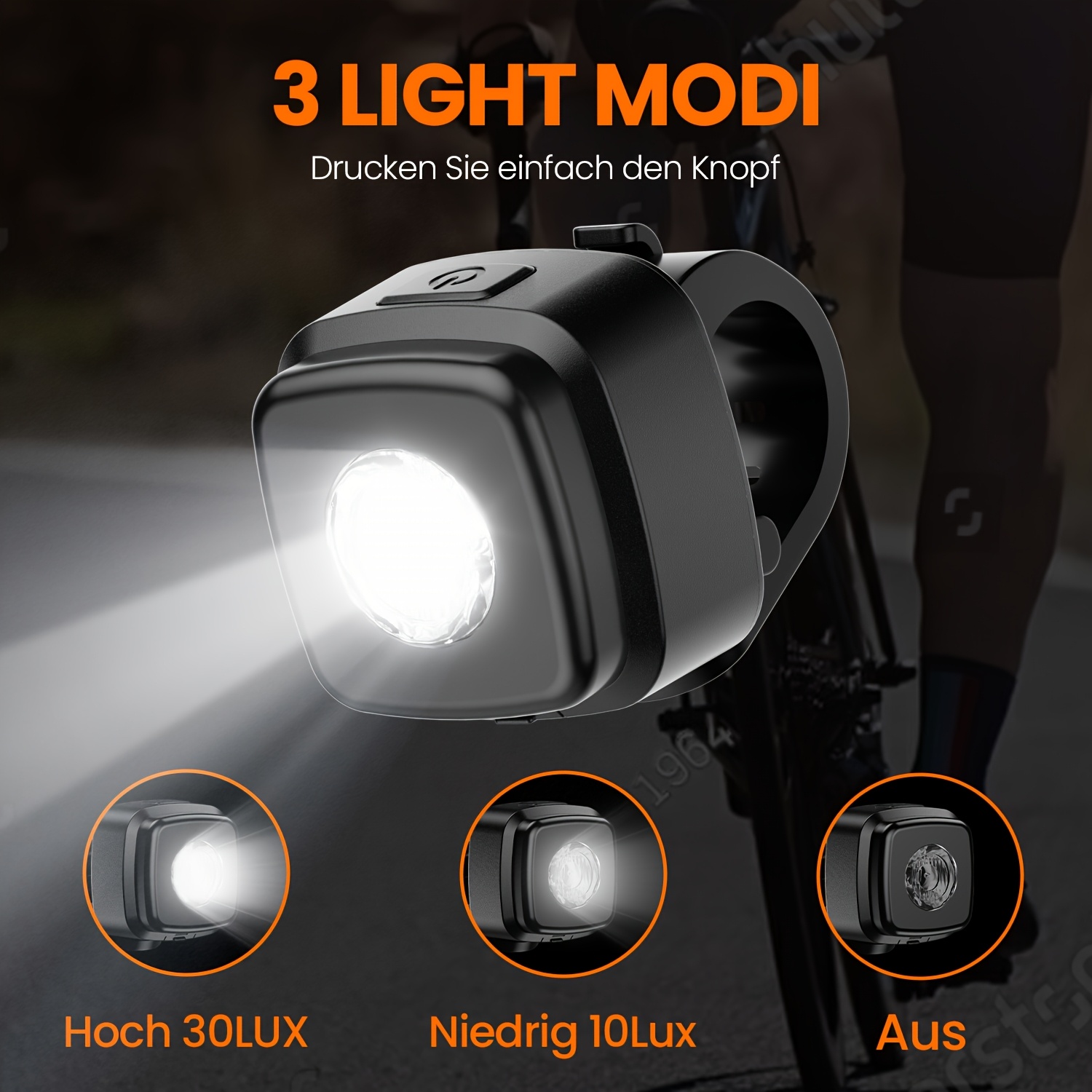 Image of Front Bike Light Usb-c Rechargeable, Approved, Led Bike Headlight With Battery For Road Bikes, Visibility 200m, E-bikes, Mtb, And