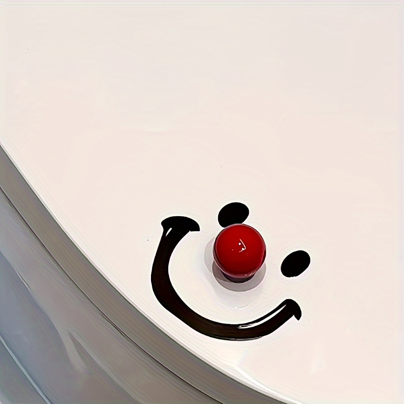 

1pc Smile Face Toilet Lid Lift Handle - Cartoon Clown Adhesive Bathroom Accessory, No Battery No Electricity Needed