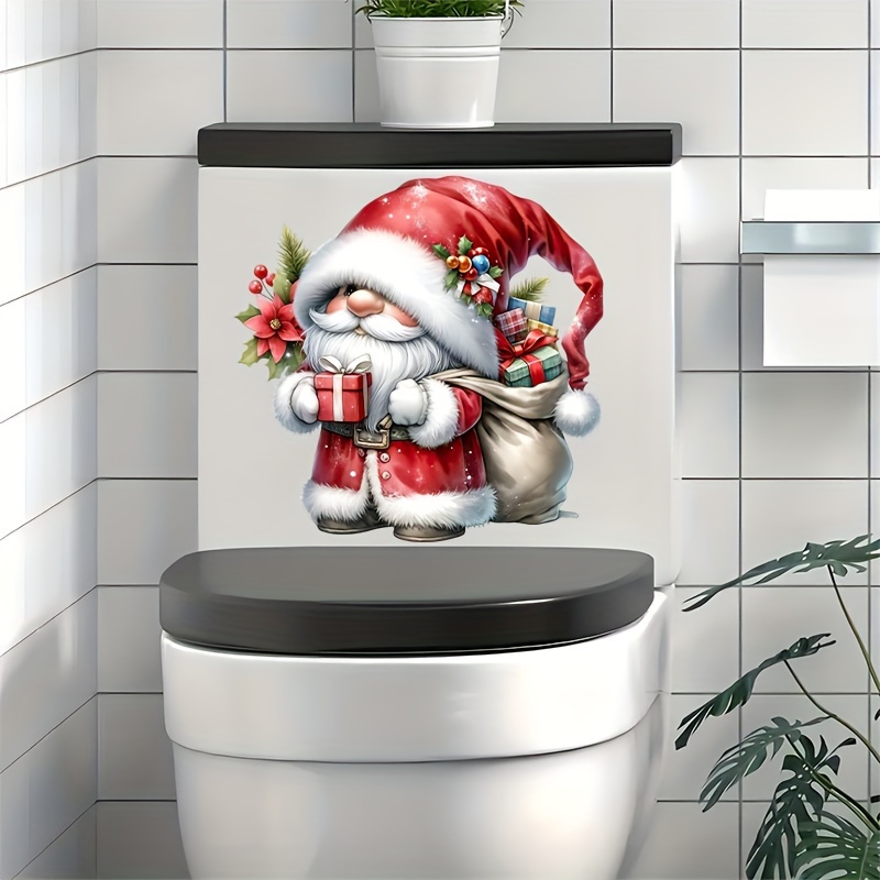 

Christmas Toilet Seat Decal - Bathroom Sticker, For , Door, Wall, Window