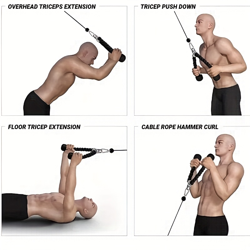 Four Models Available Door Frame Equipment Bicep Training Double-Headed Rope Gym Accessories Triceps Push Down Handle