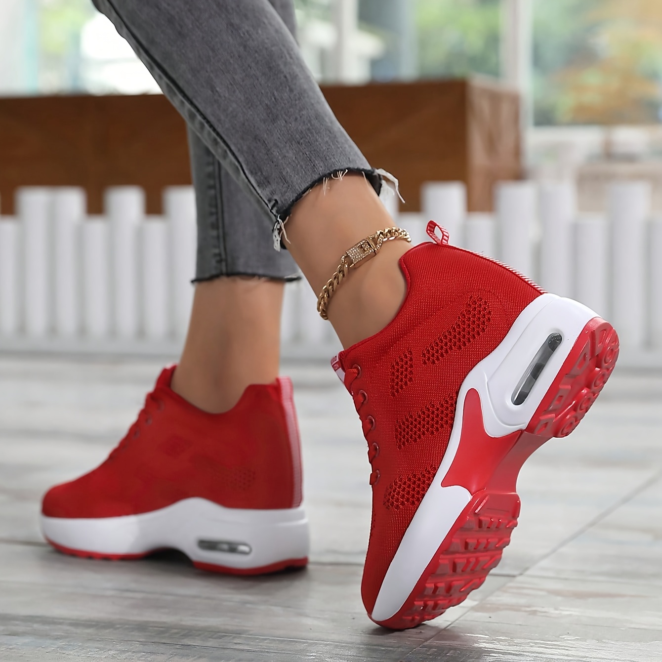 Women'S Platform Sneakers Thick Platform Shoes with Cushioned Insole  Arch Support, Non-Slip Sole Gym, Running, Everyday Shoes Lace-Up