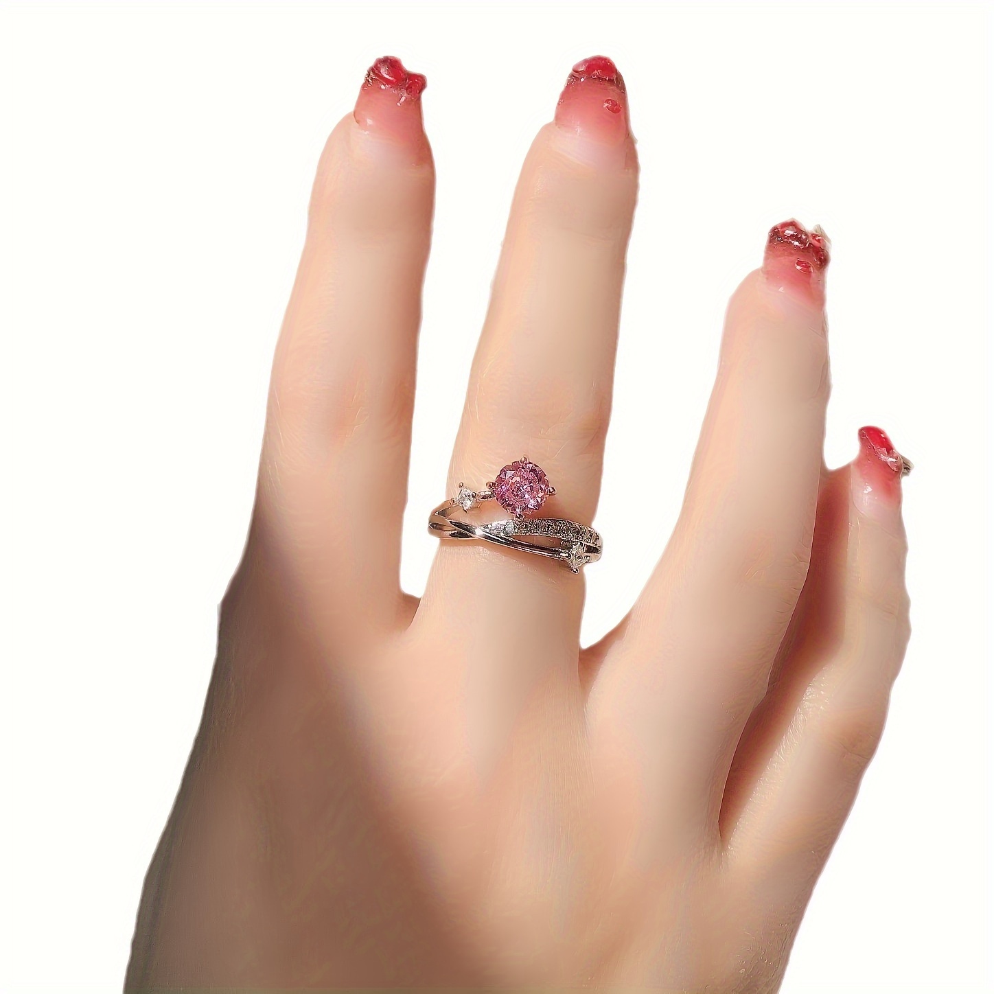 Cosmic Orbit Copper Ring with Zirconia
