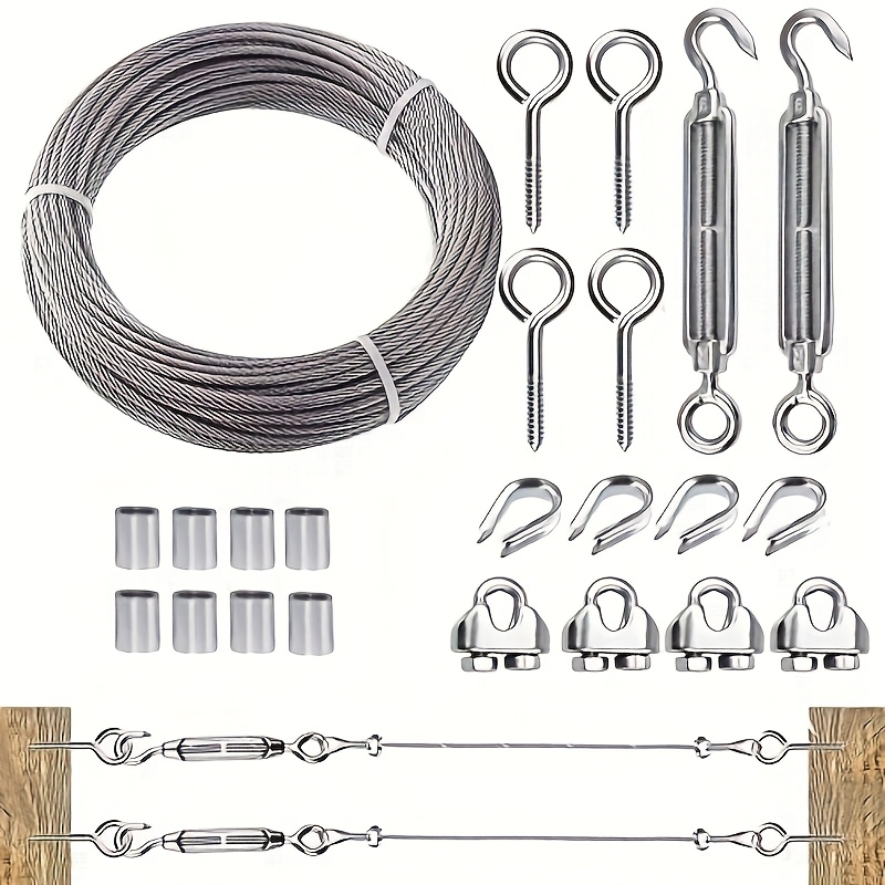 Wire Rope Kit, Turnbuckle Wire Tensioner Kit For Terrace Wire