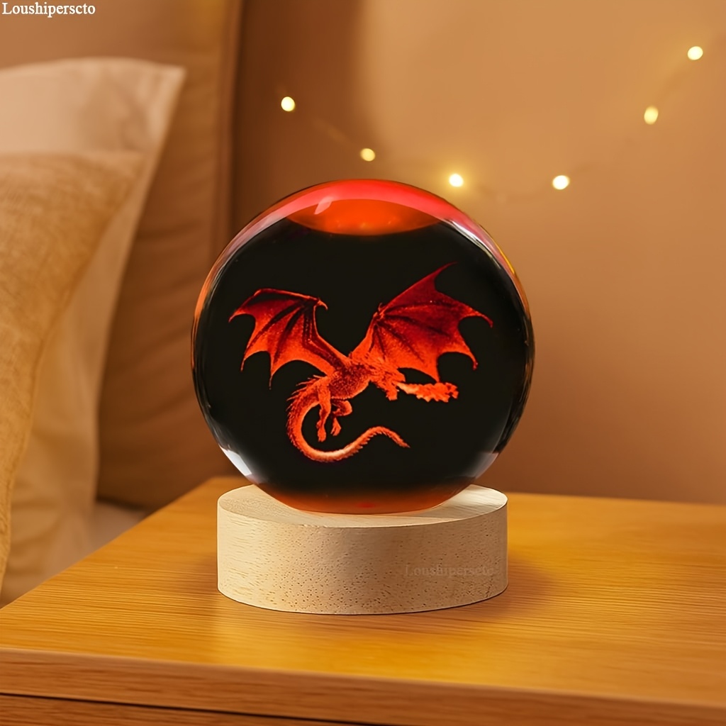 TEMU Unique 3d Crystal Night Light Lamp Bedroom Decor Birthday Anniversary Valentine's Mothers Day Christmas Graduation Holiday Gift Present Souvenir