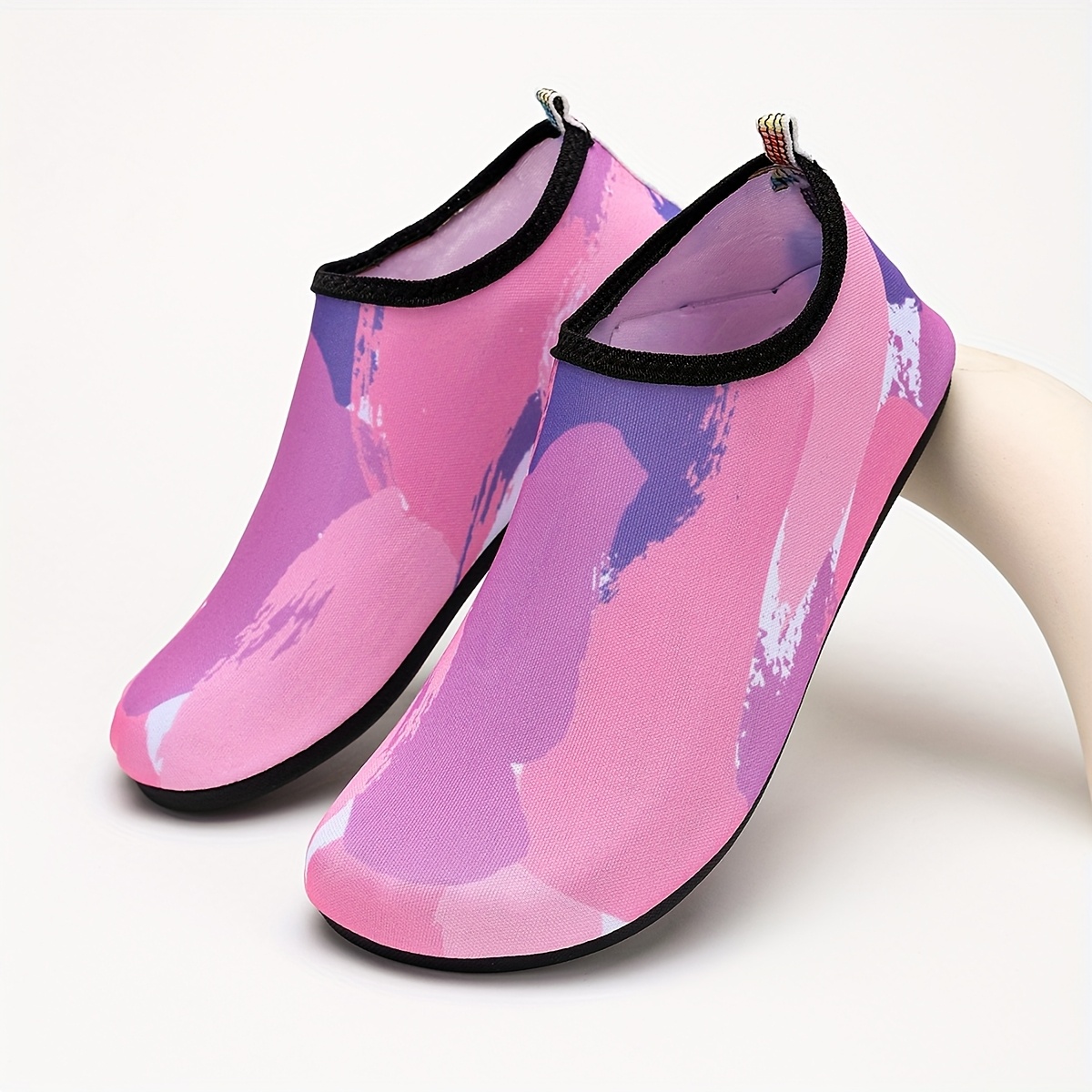 Unisex Anti-Slip Water Shoes Pink Rubber Sole for Grip, Breathable  Fabric Upper for Swimming, Diving Snorkeling Wear