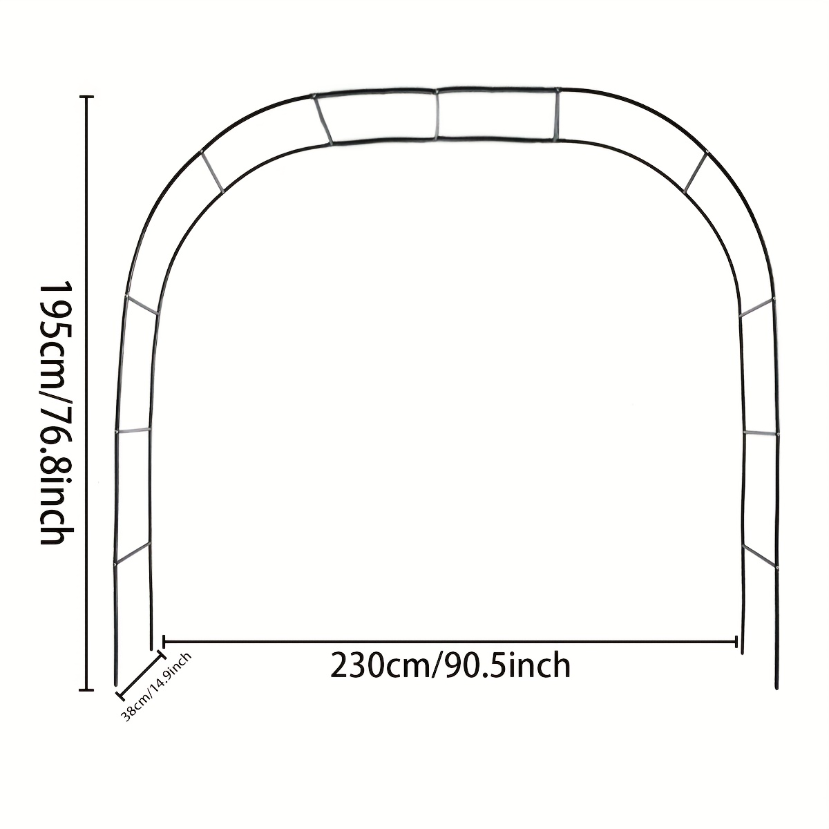 E-shop Klassischer Garten-Pergola- aus Metall, leichtes Spalier für den Außenbereich, einfach aufzubauender Rankpflanzenrahmen für Hochzeiten,