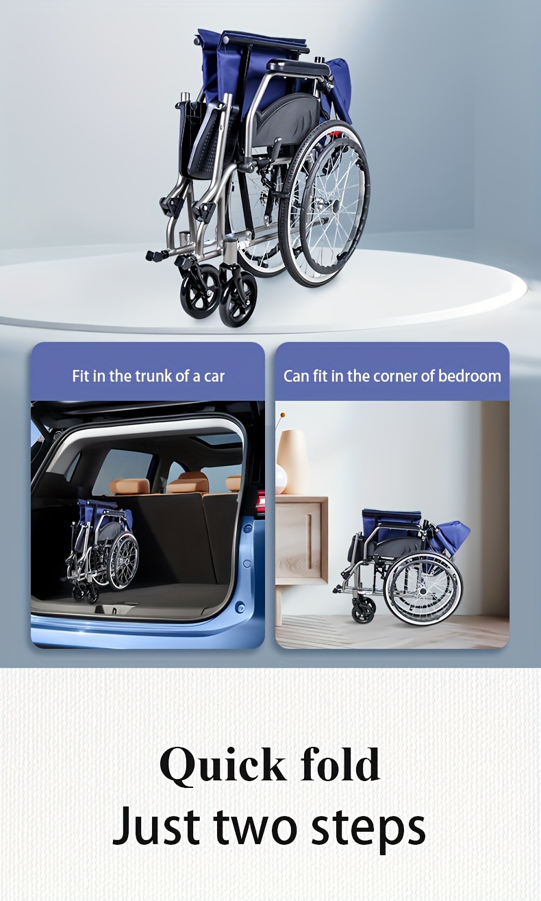 only 23lbs multi function manual wheelchair with   adult wheelchair light foldable wheelchair 20 inch rear wheel foldale pedal for seniors Product details 4